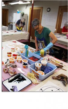 Contemporary art quilt surface design classes