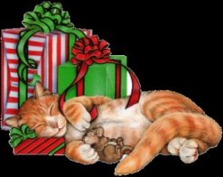 kitty and mouse by xmas presents