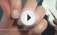 Pastel Sun Rays Nail Art on Short Nails